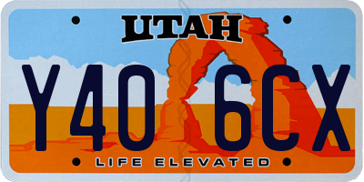 UT license plate Y406CX