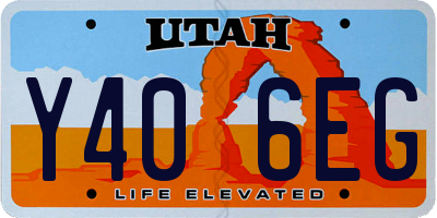 UT license plate Y406EG