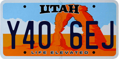 UT license plate Y406EJ