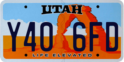 UT license plate Y406FD