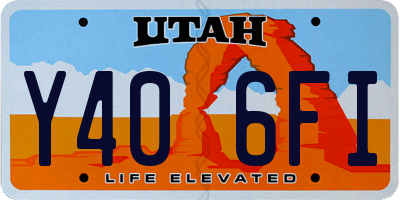 UT license plate Y406FI