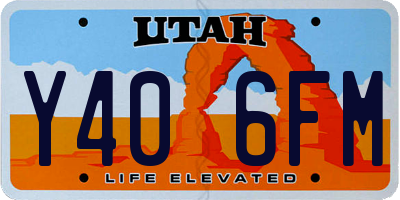 UT license plate Y406FM