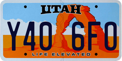UT license plate Y406FO