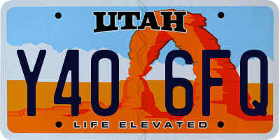 UT license plate Y406FQ