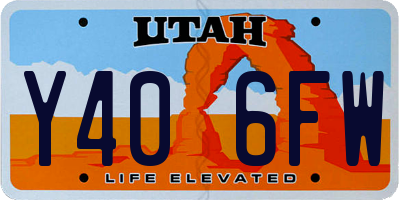 UT license plate Y406FW