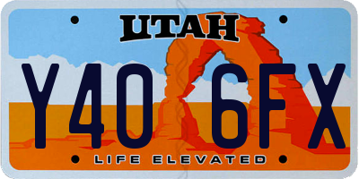 UT license plate Y406FX