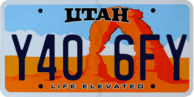 UT license plate Y406FY