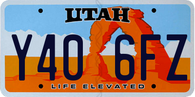 UT license plate Y406FZ