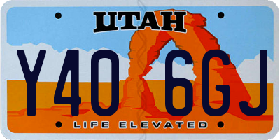 UT license plate Y406GJ