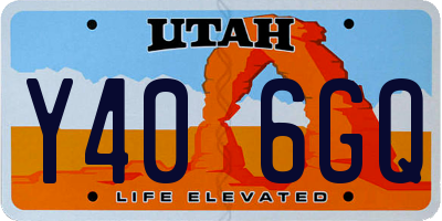 UT license plate Y406GQ