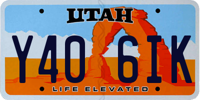 UT license plate Y406IK