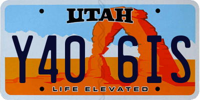 UT license plate Y406IS