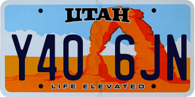 UT license plate Y406JN