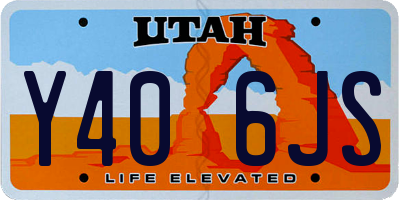 UT license plate Y406JS