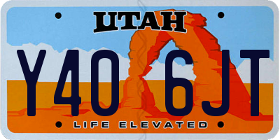 UT license plate Y406JT