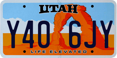 UT license plate Y406JY