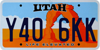UT license plate Y406KK