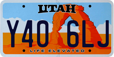 UT license plate Y406LJ