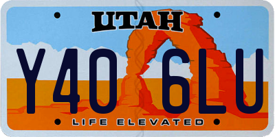 UT license plate Y406LU