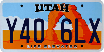 UT license plate Y406LX