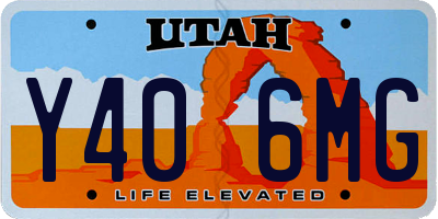 UT license plate Y406MG