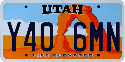 UT license plate Y406MN