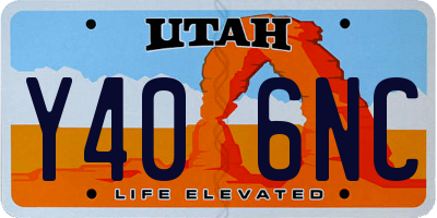 UT license plate Y406NC
