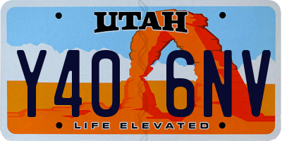 UT license plate Y406NV