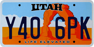 UT license plate Y406PK