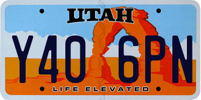 UT license plate Y406PN