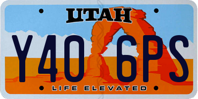 UT license plate Y406PS