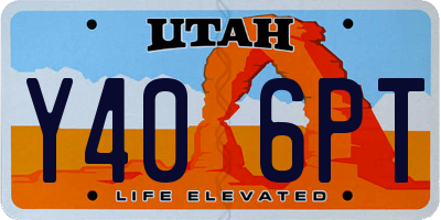 UT license plate Y406PT