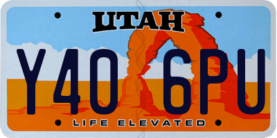 UT license plate Y406PU