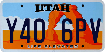UT license plate Y406PV