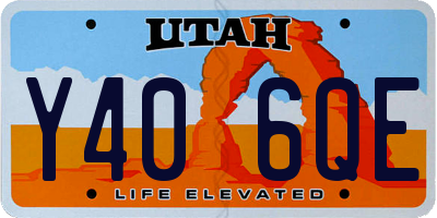 UT license plate Y406QE