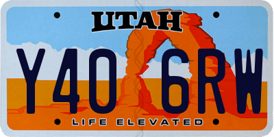 UT license plate Y406RW