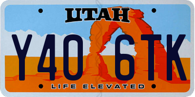 UT license plate Y406TK