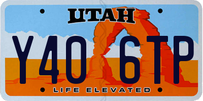 UT license plate Y406TP