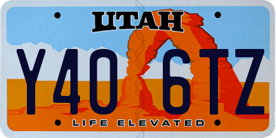 UT license plate Y406TZ