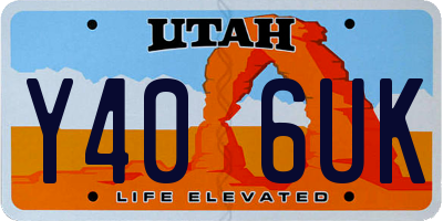 UT license plate Y406UK