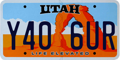 UT license plate Y406UR