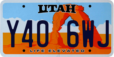 UT license plate Y406WJ