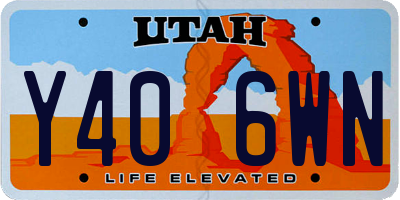 UT license plate Y406WN