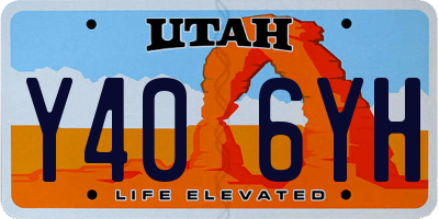 UT license plate Y406YH