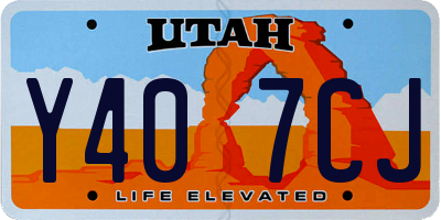 UT license plate Y407CJ