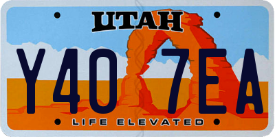 UT license plate Y407EA