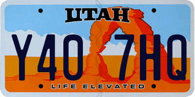UT license plate Y407HQ