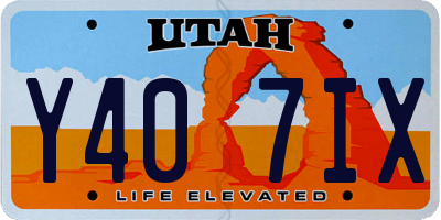 UT license plate Y407IX