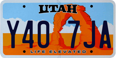 UT license plate Y407JA