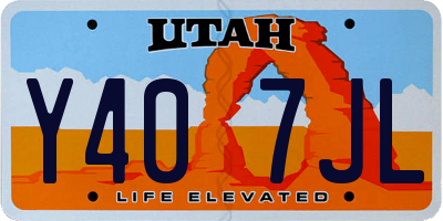 UT license plate Y407JL